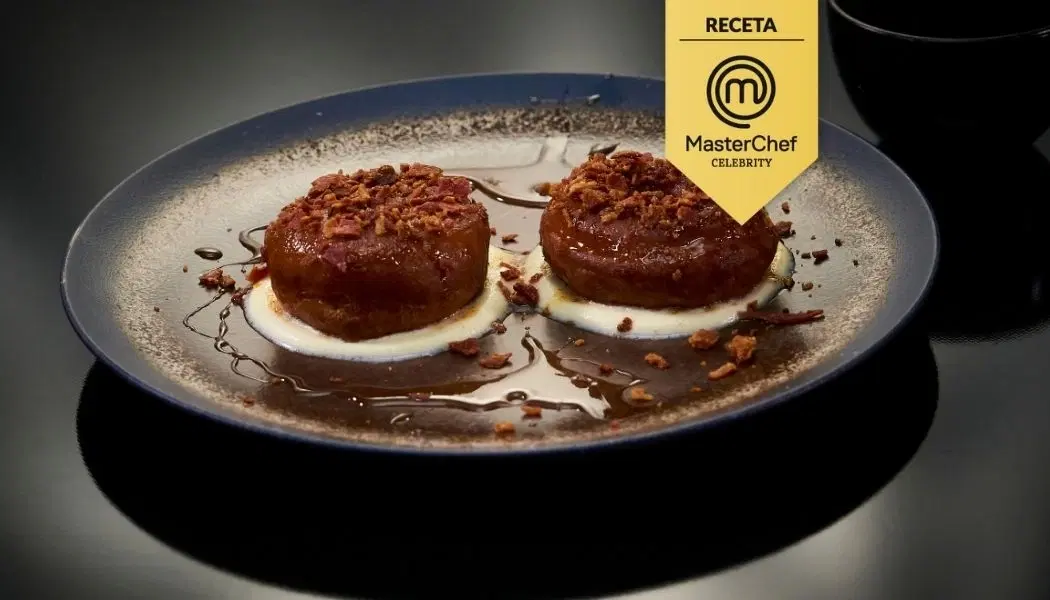 Receta donas con tocineta y salsa de queso.