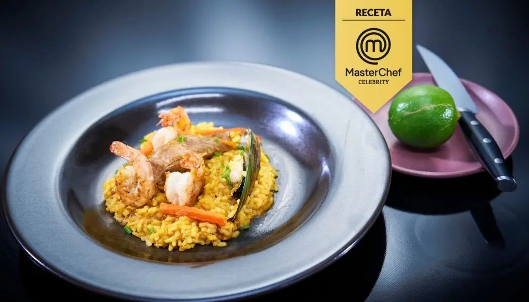 Receta paella.   