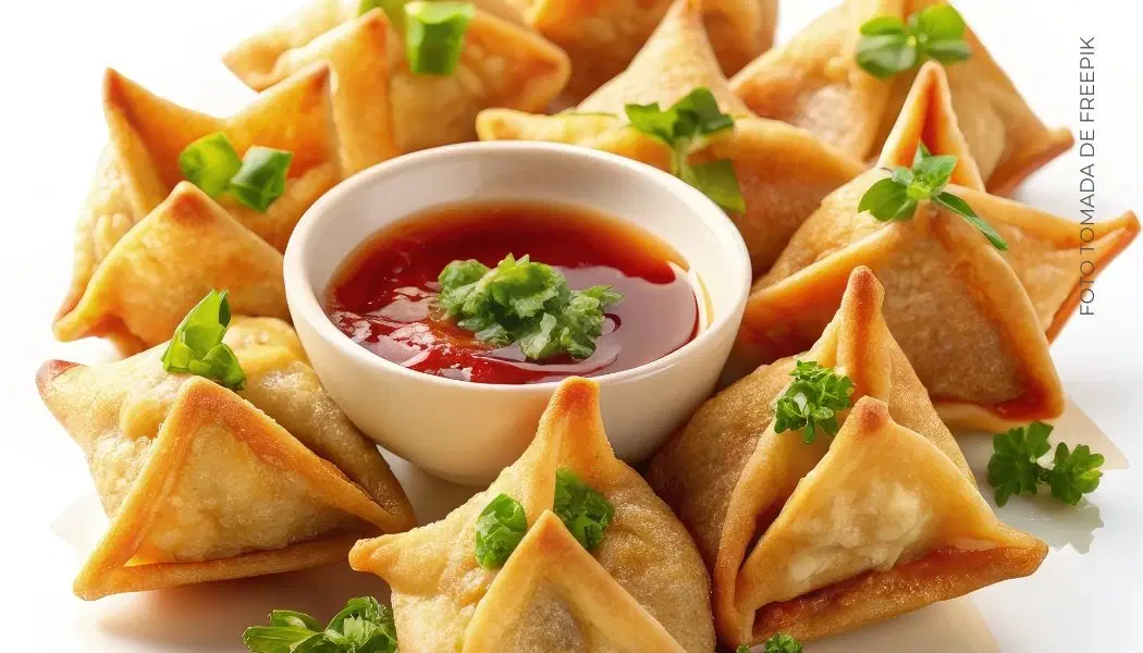 Receta wontons.